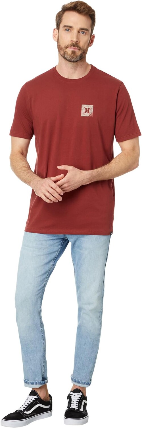 

Угловая футболка с короткими рукавами Hurley, цвет Matador