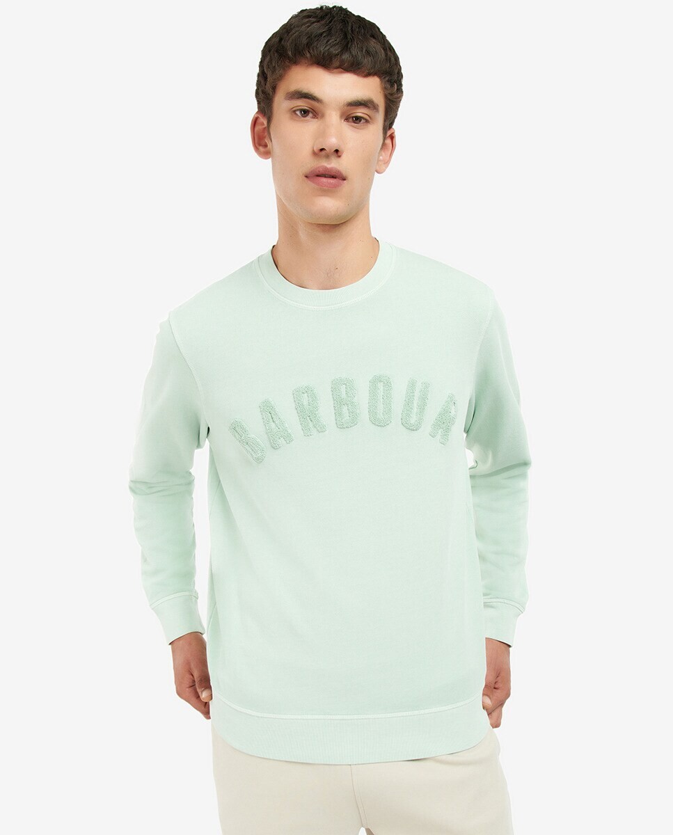 

Мужской плюшевый свитер с вышивкой Barbour, зеленый