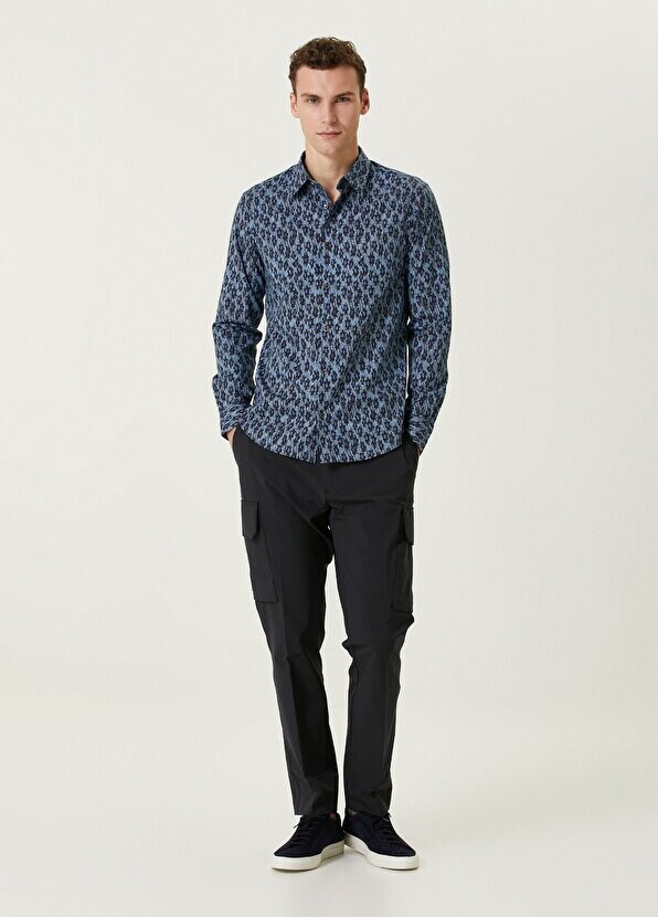 

Синие брюки карго с микрорисунком Paul Smith, Синий