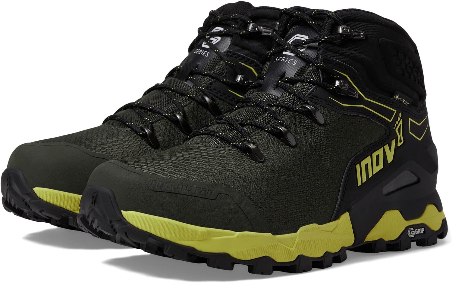 

Походная обувь Roclite Pro G 400 GTX V2 inov-8, цвет Olive/Black/Yellow