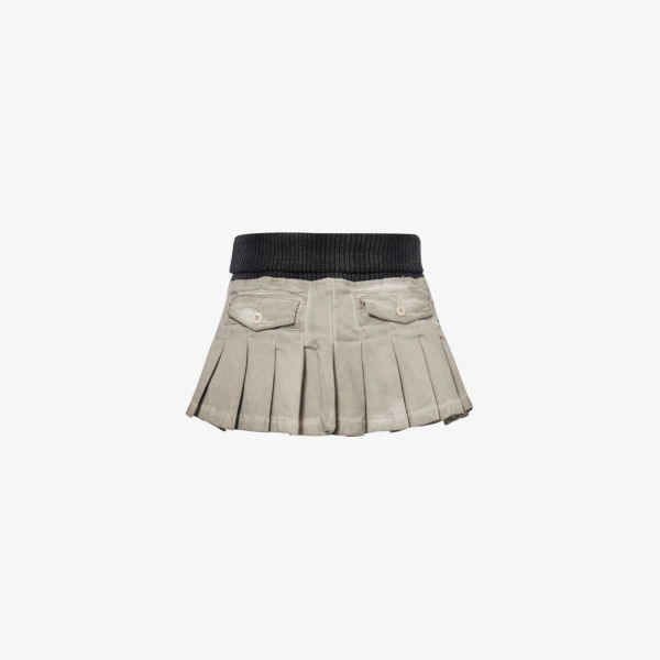 Мини-юбка средней посадки с карманами-карго из смесового хлопка Jaded London, серый