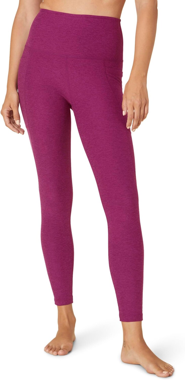 

Леггинсы миди с карманами и высокой талией Spacedye Beyond Yoga, цвет Magenta Heather