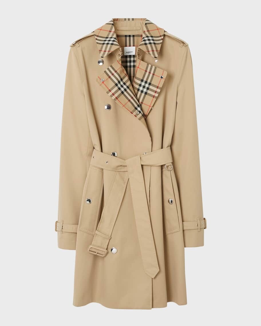 

Тренч с подкладкой в ​​клетку Montrose Burberry, Коричневый
