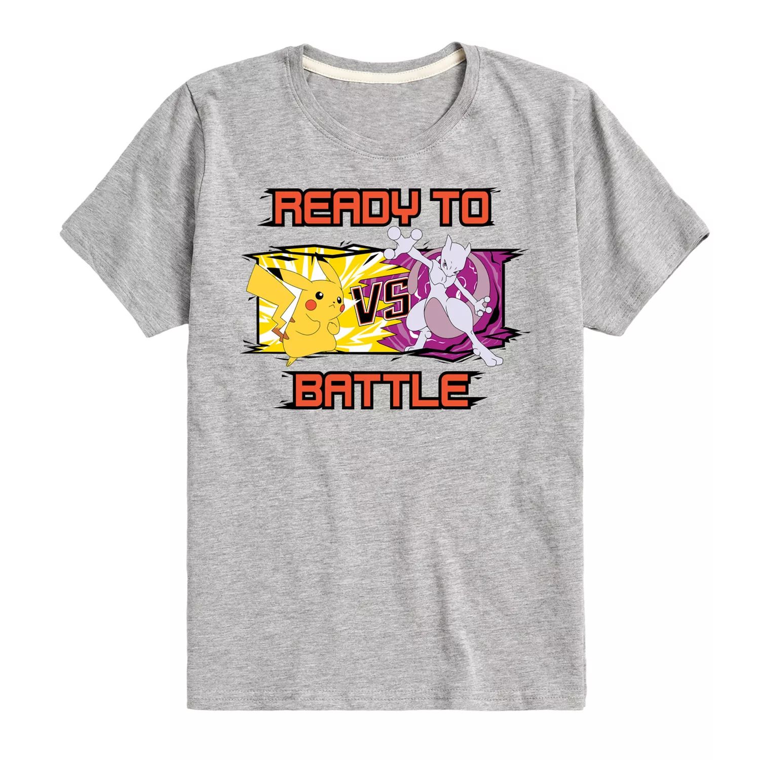 Боевая футболка с изображением покемона Пикачу Mewtwo для мальчиков 8–20 лет Pokemon