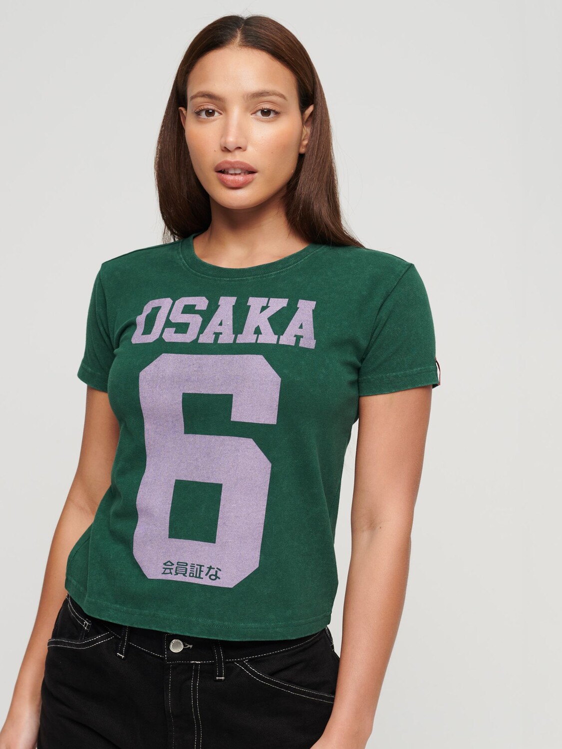 

Футболка Osaka 6 Kiss 90-х Superdry, эмаль зеленая, Зеленый