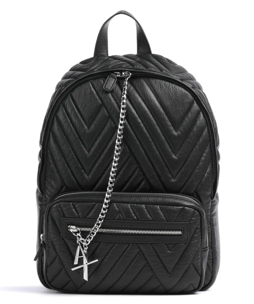 Рюкзак из искусственной кожи Armani Exchange, черный цена и фото