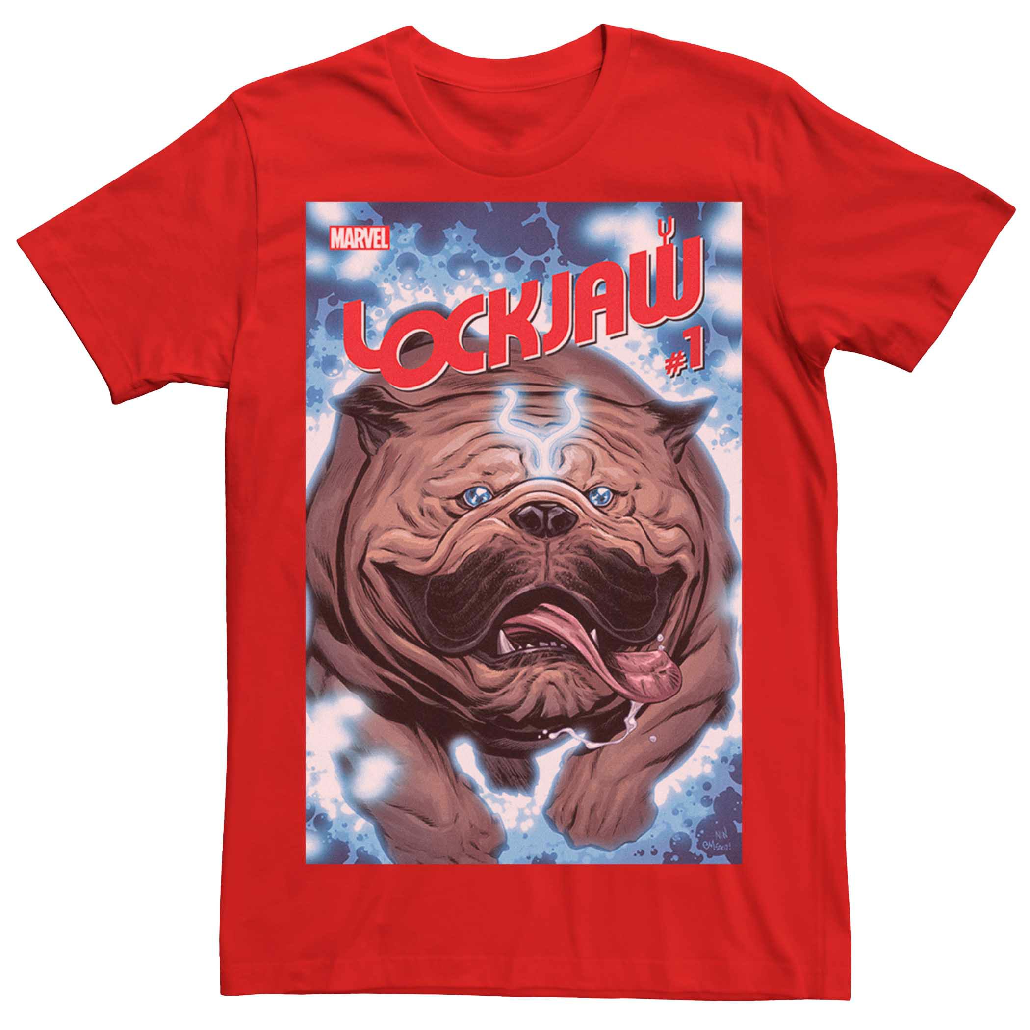 Мужская футболка с обложкой комиксов Marvel's Lockjaw #1 Licensed Character