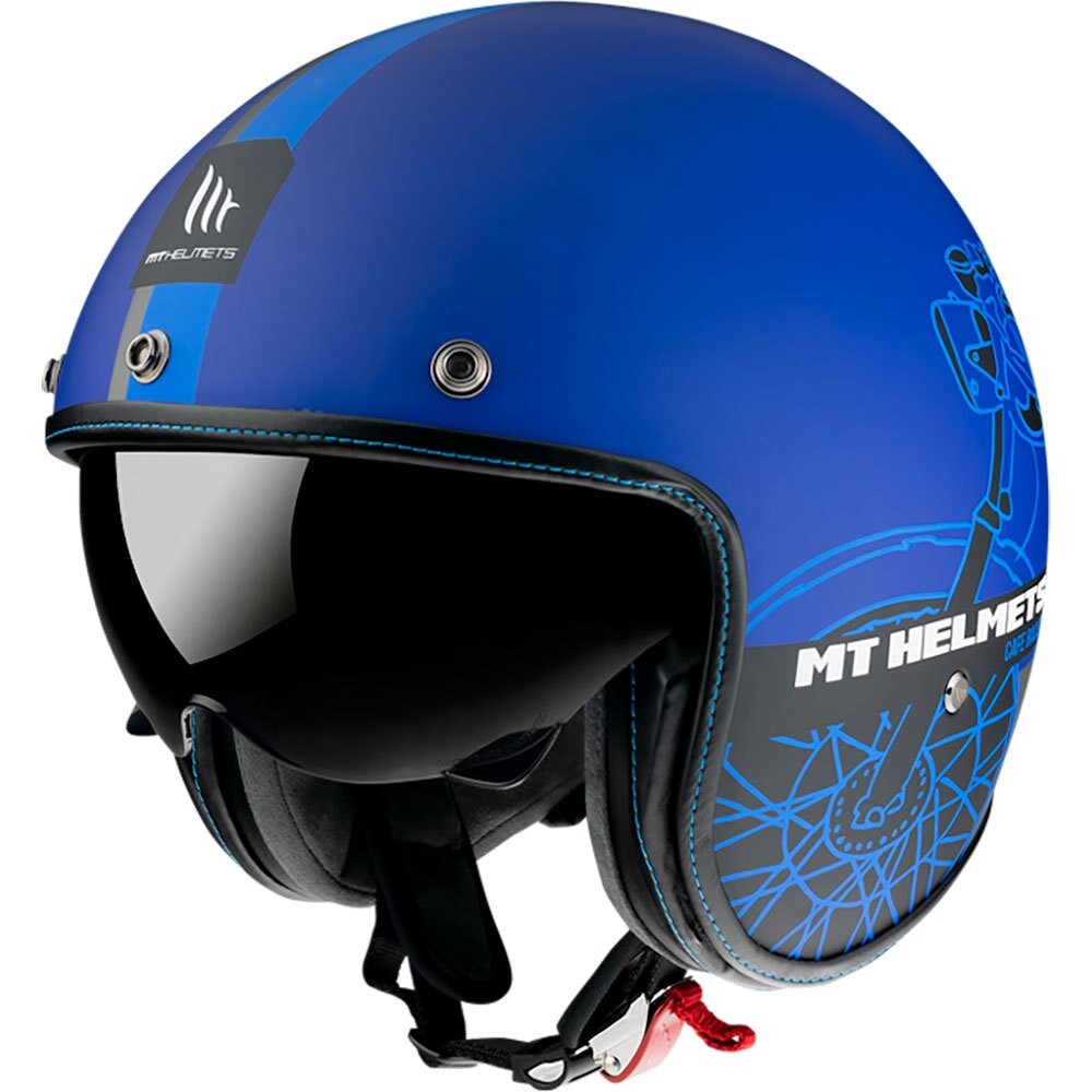

Открытый шлем MT Helmets Le Mans 2 SV Cafe Racer, синий