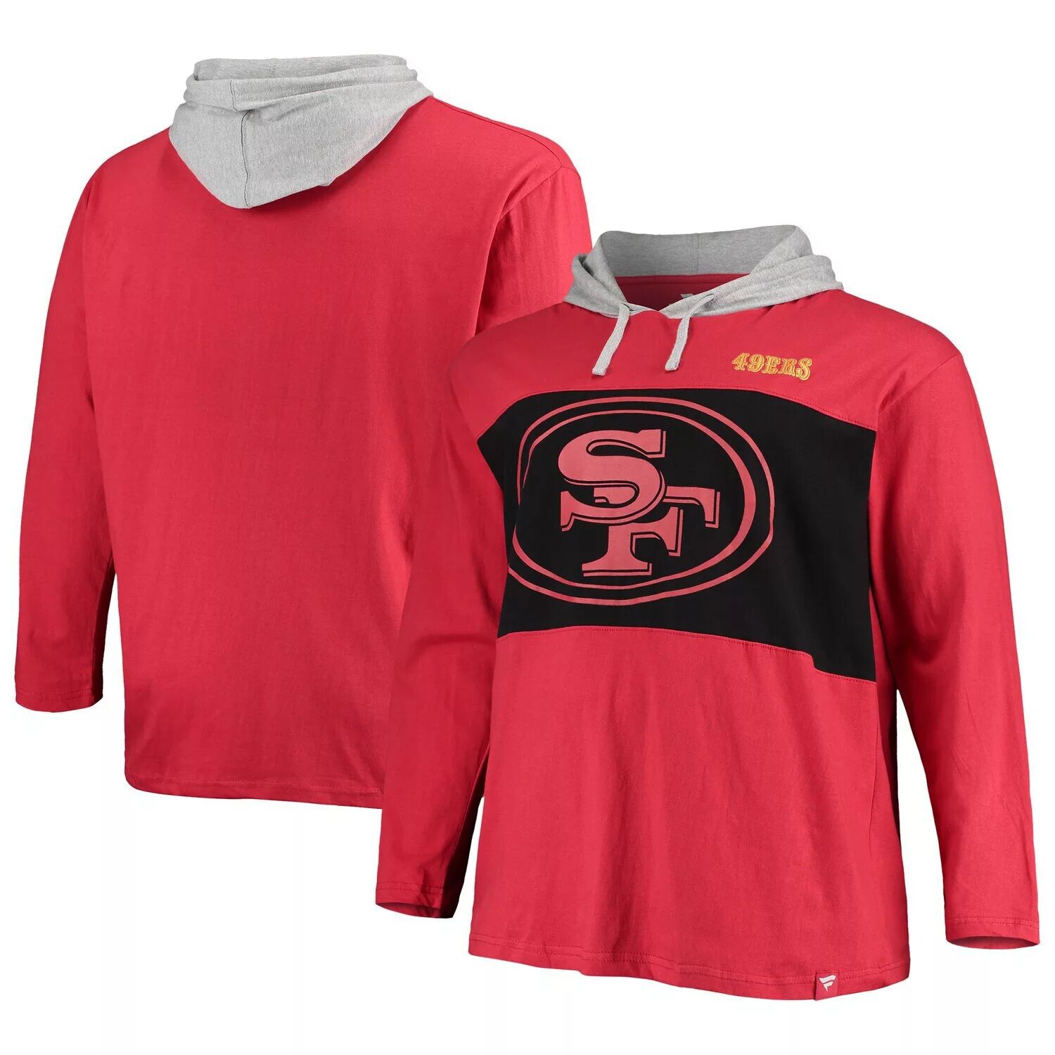 

Мужская толстовка с логотипом Scarlet San Francisco 49ers Big & Tall, футболка с длинными рукавами Fanatics