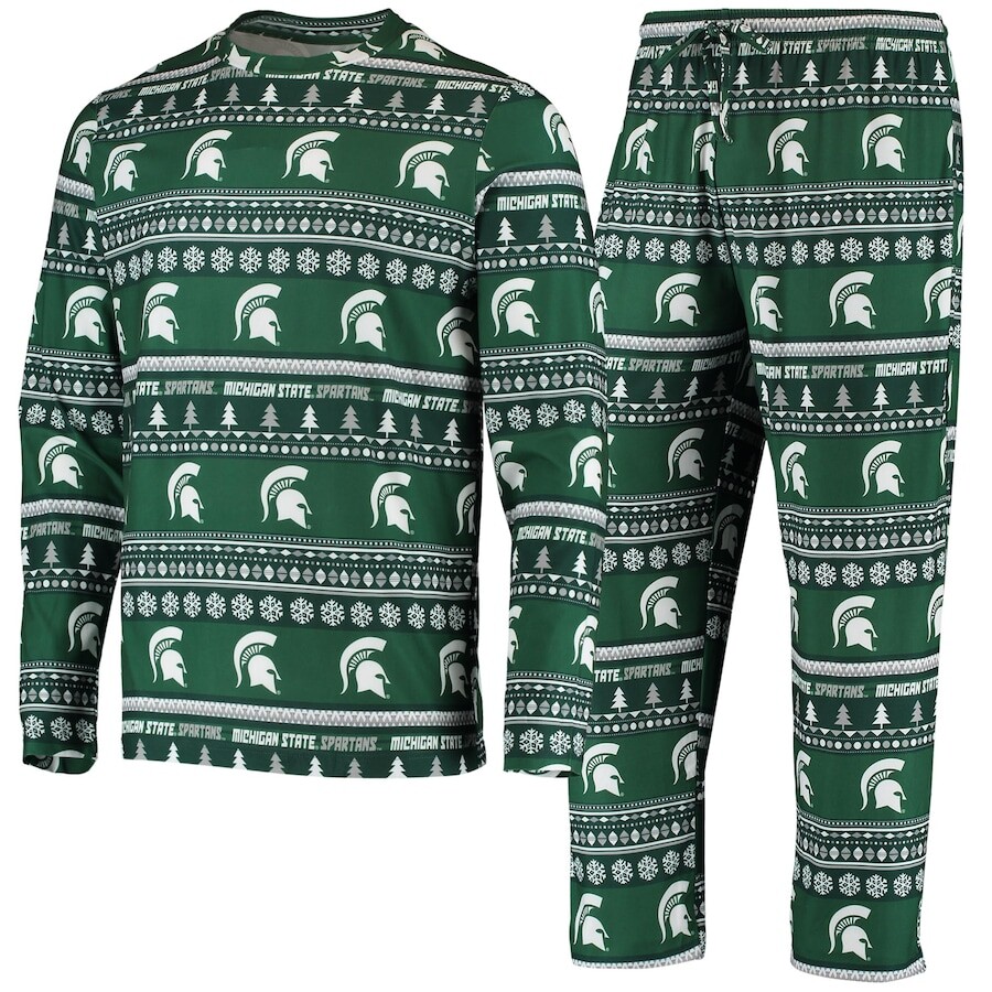 

Пижамный комплект Concepts Sport Michigan State Spartans, зеленый