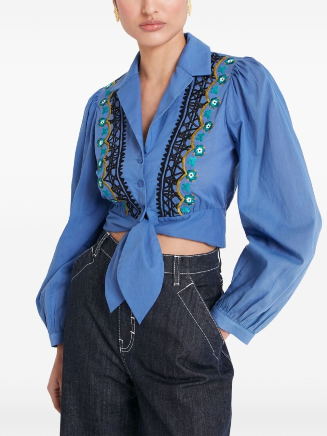 

Temperley London флорентийская блузка, синий