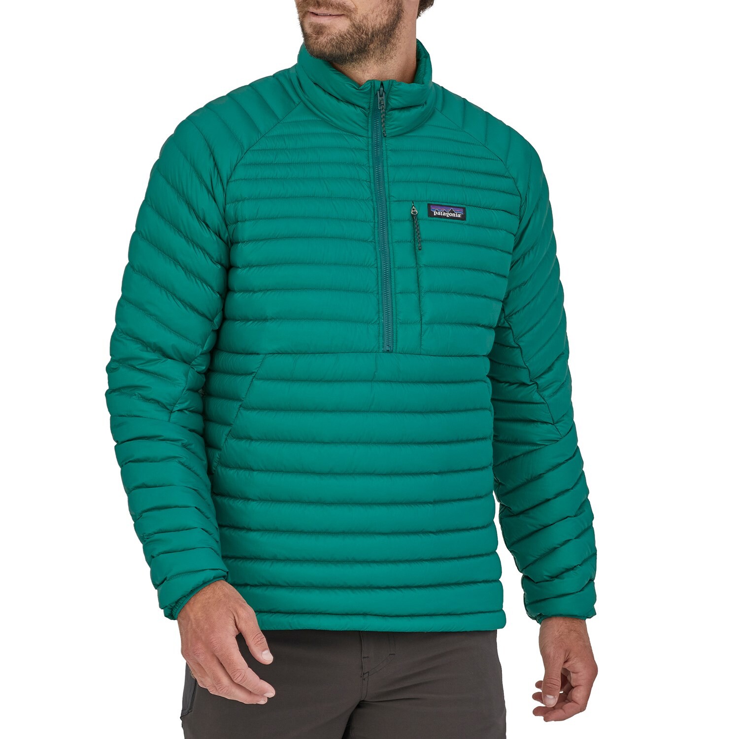 Утепленная куртка Patagonia AlpLight Down Pullover, зеленый цена и фото