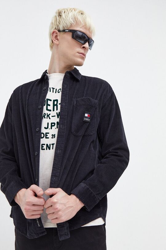 

Вельветовая рубашка Tommy Jeans, черный