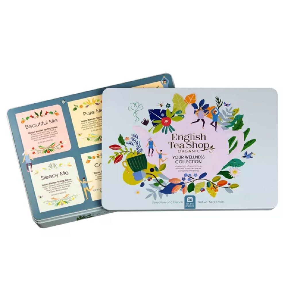 

Металлическая подарочная коробка English Tea Shop Wellness Collection с 36 чайными пакетиками
