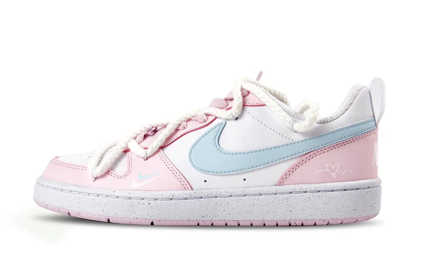 

Кроссовки Nike Court Borough Skateboarding Shoes Women's Low-top Blue/pink, голубой