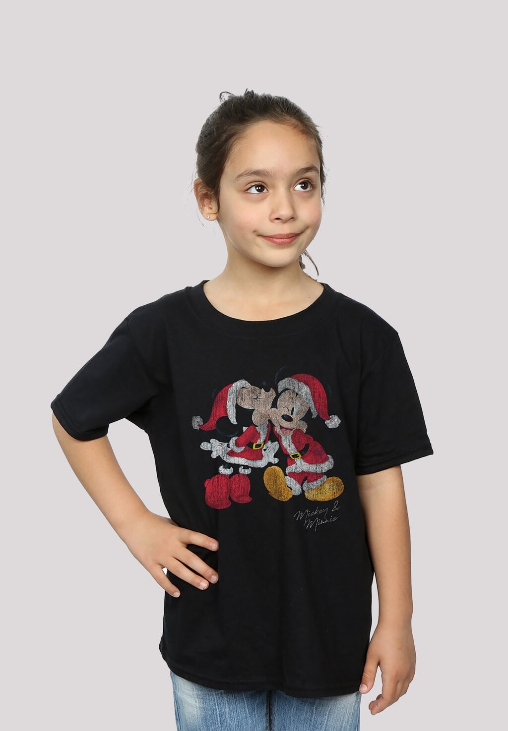

Футболка с принтом Disney Mickey & Minnie Weihnachten Premium Film Movie Tv Comic F4NT4STIC, черный