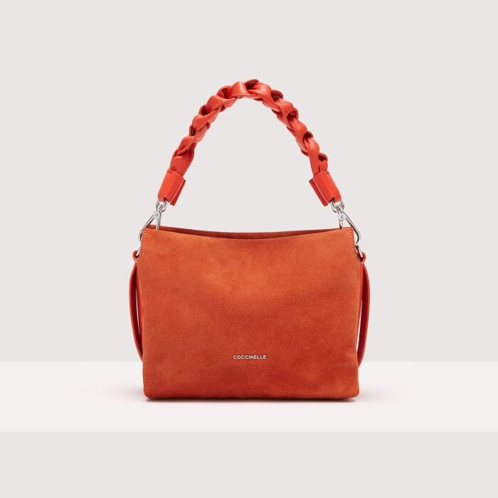 

Сумочка из замши и зерненой кожи Coccinelle BOHEME SUEDE BIMATERIAL SMALL, красный