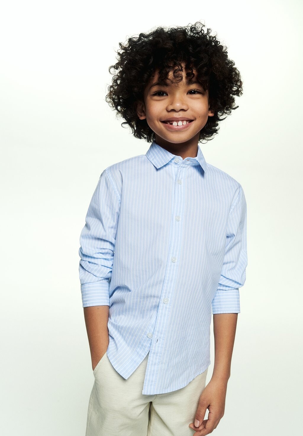 

Рубашка OXFORDR Mango Kids, цвет blauw