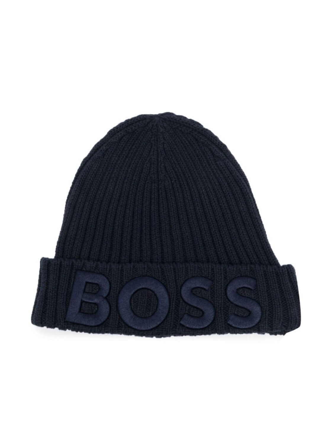 

BOSS Kidswear шапка бини с вышитым логотипом, синий
