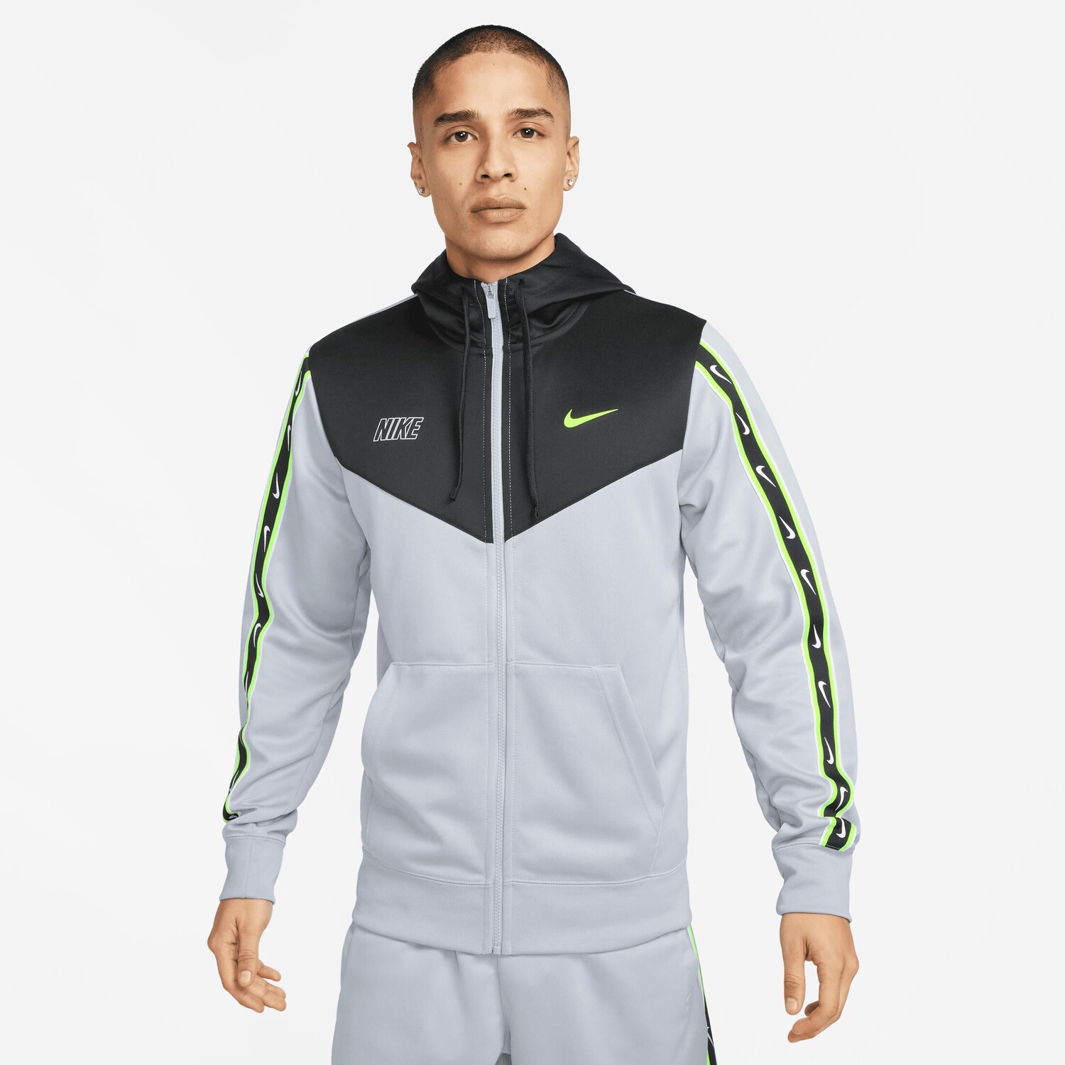 

Толстовка Nike Trainingsjacke Repeat, цвет grau/neongelb