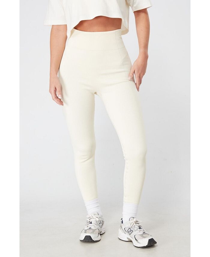 

Женские бесшовные леггинсы в рубчик Twill Active, тан/бежевый