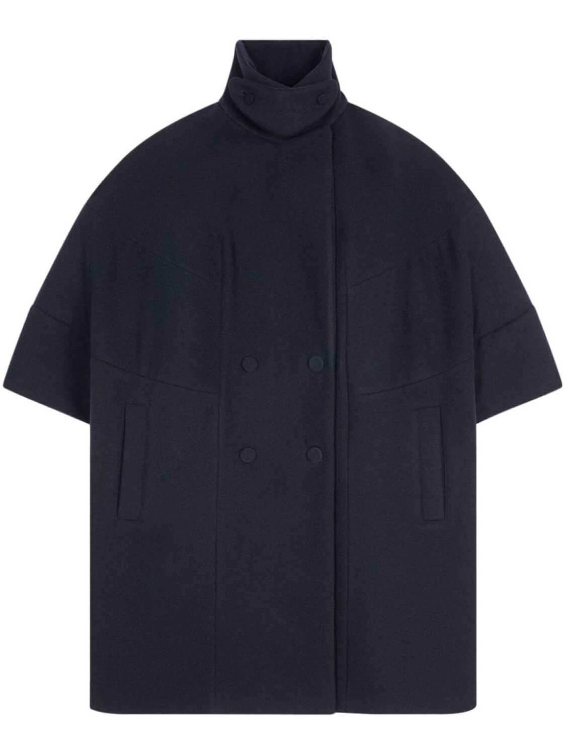 

DRIES VAN NOTEN двубортное пальто с высоким воротником, синий