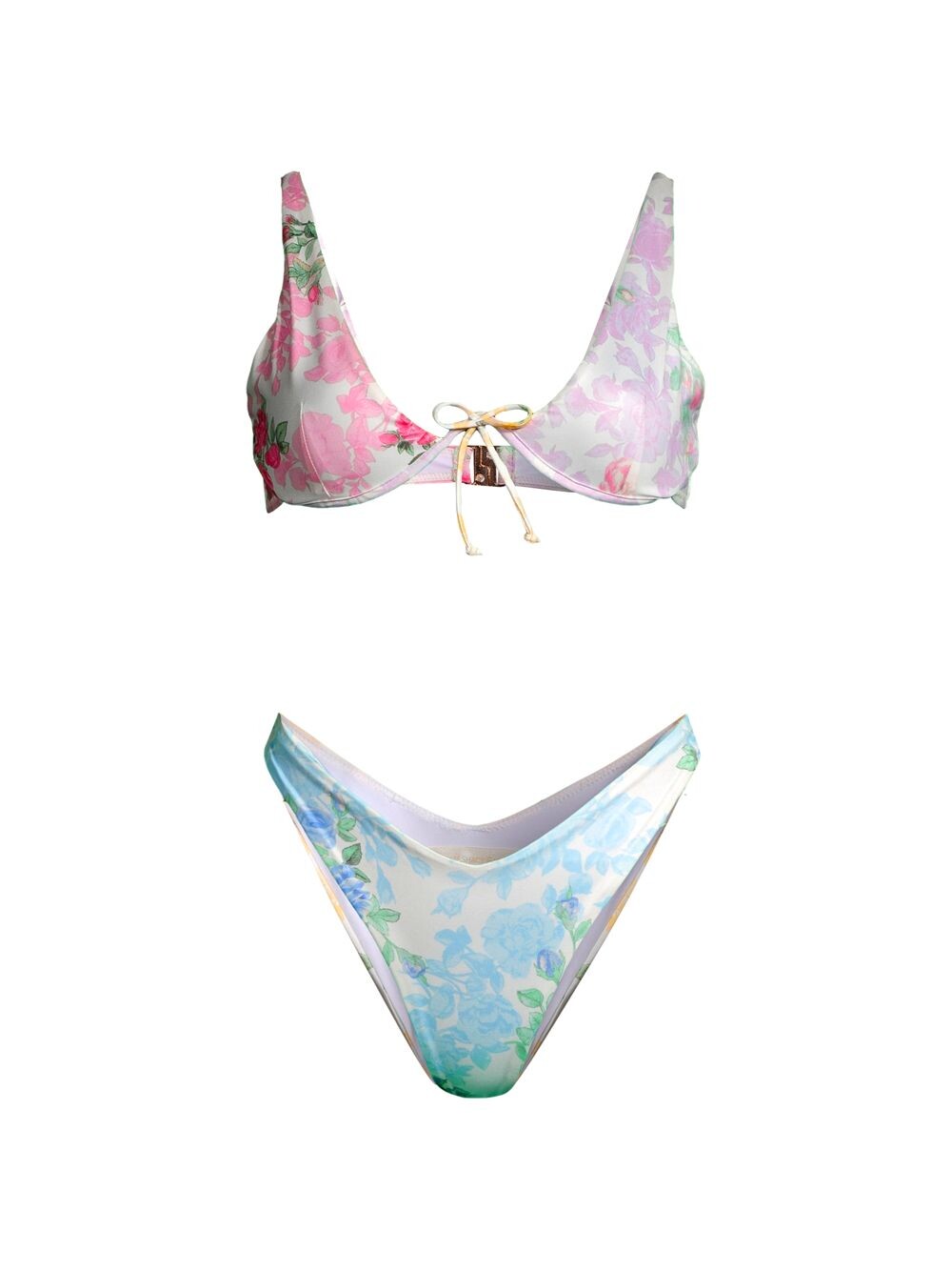 

Комплект бикини Kinney из двух частей LoveShackFancy, Серый