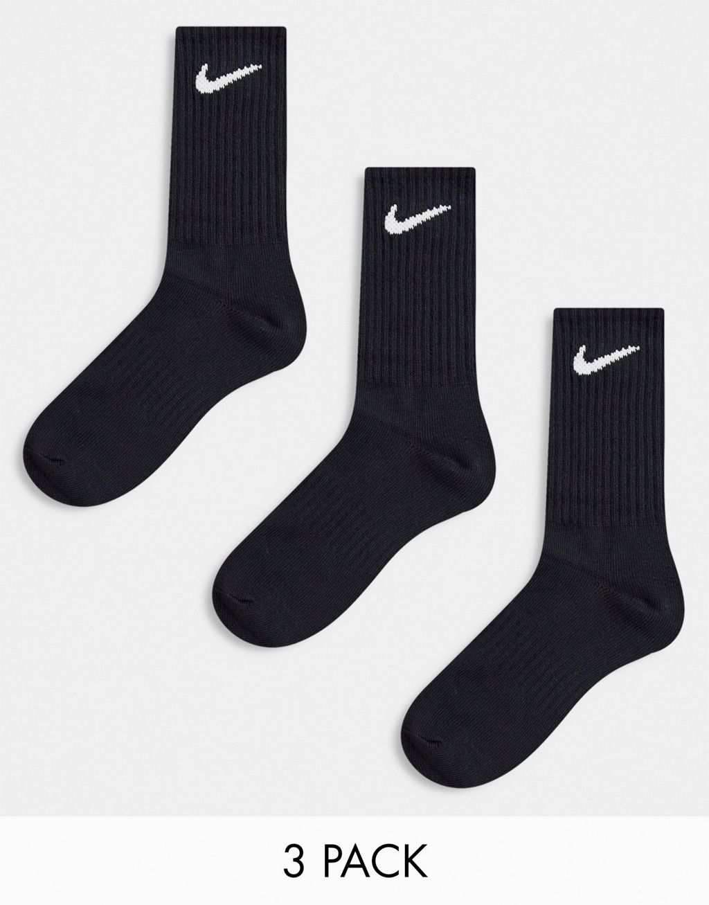 Набор из трех легких носков Nike Training черного цвета напульсники nike swoosh серый