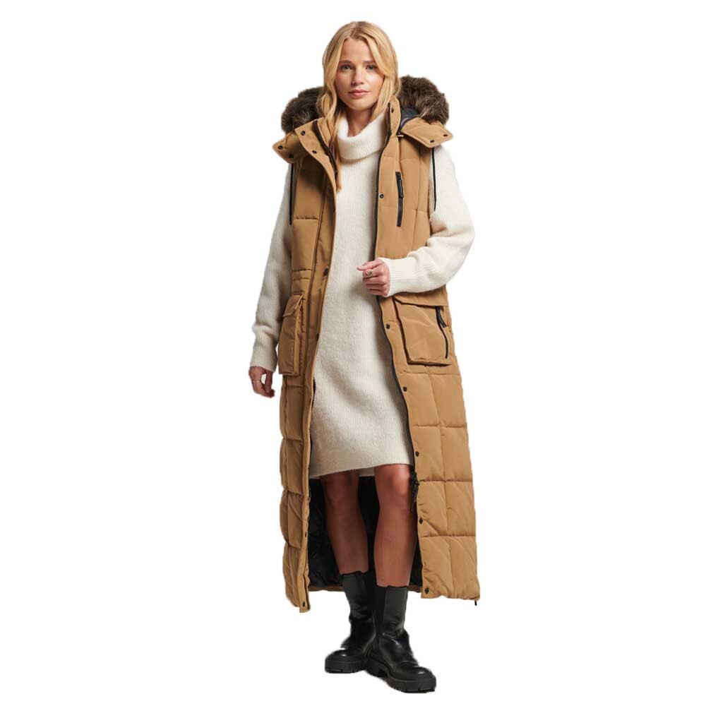 

Жилет Superdry Vintage LL Everest Fur Gilet, коричневый