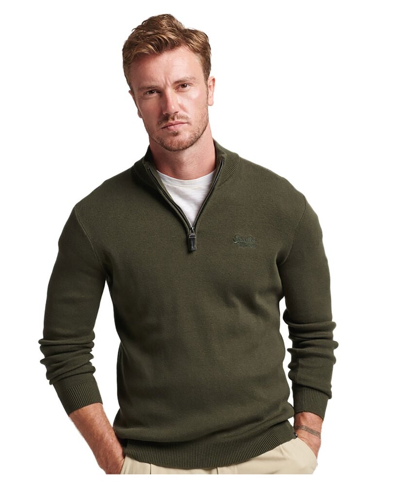 

Свитер Superdry Vintage Embroidered Henley, зеленый