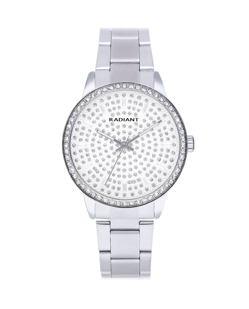 Женские часы Eclipse 38 мм RA578201 со стальным и серебряным ремешком Radiant, серебро цена и фото