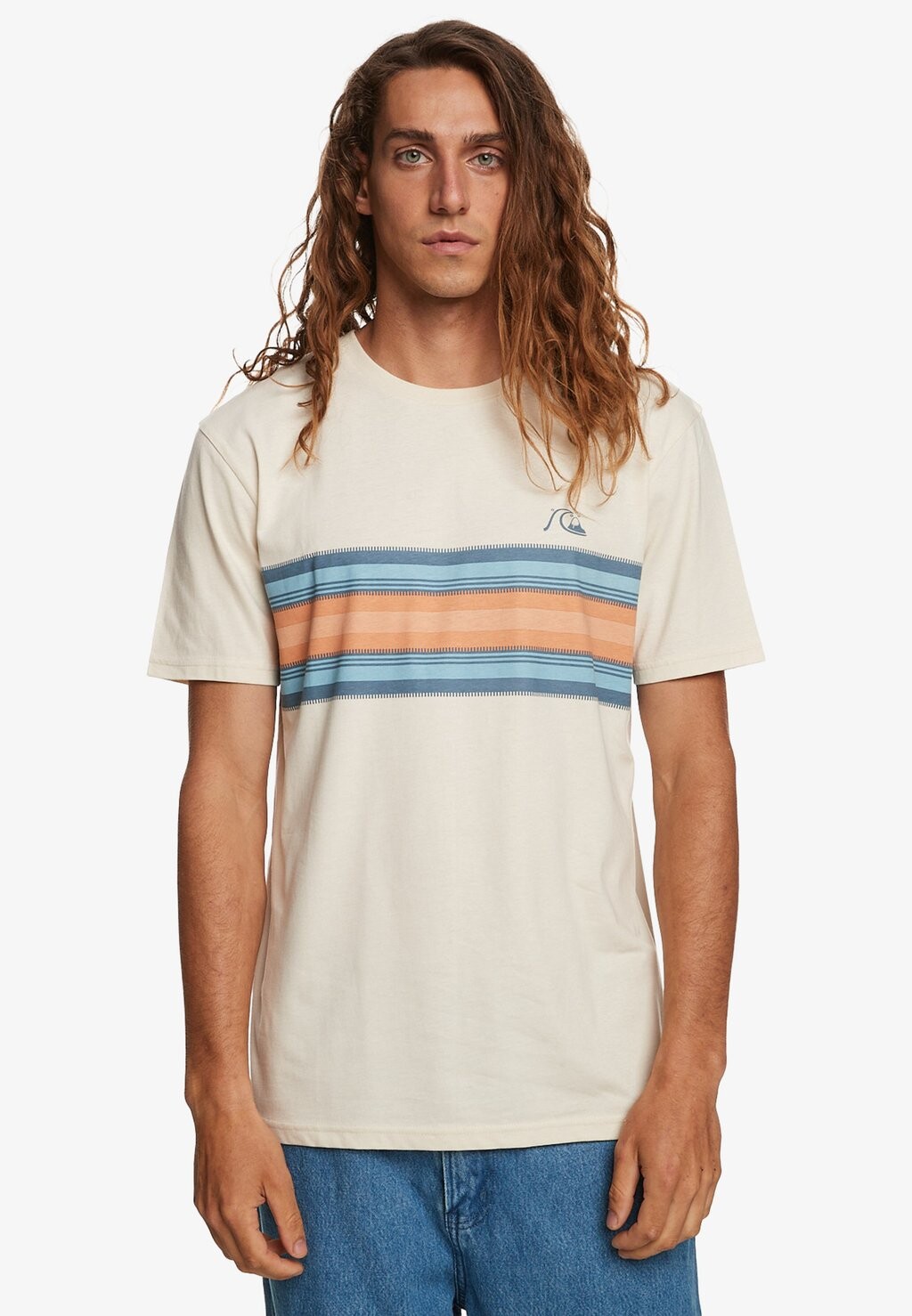 

Футболка с принтом Quiksilver, бежевый