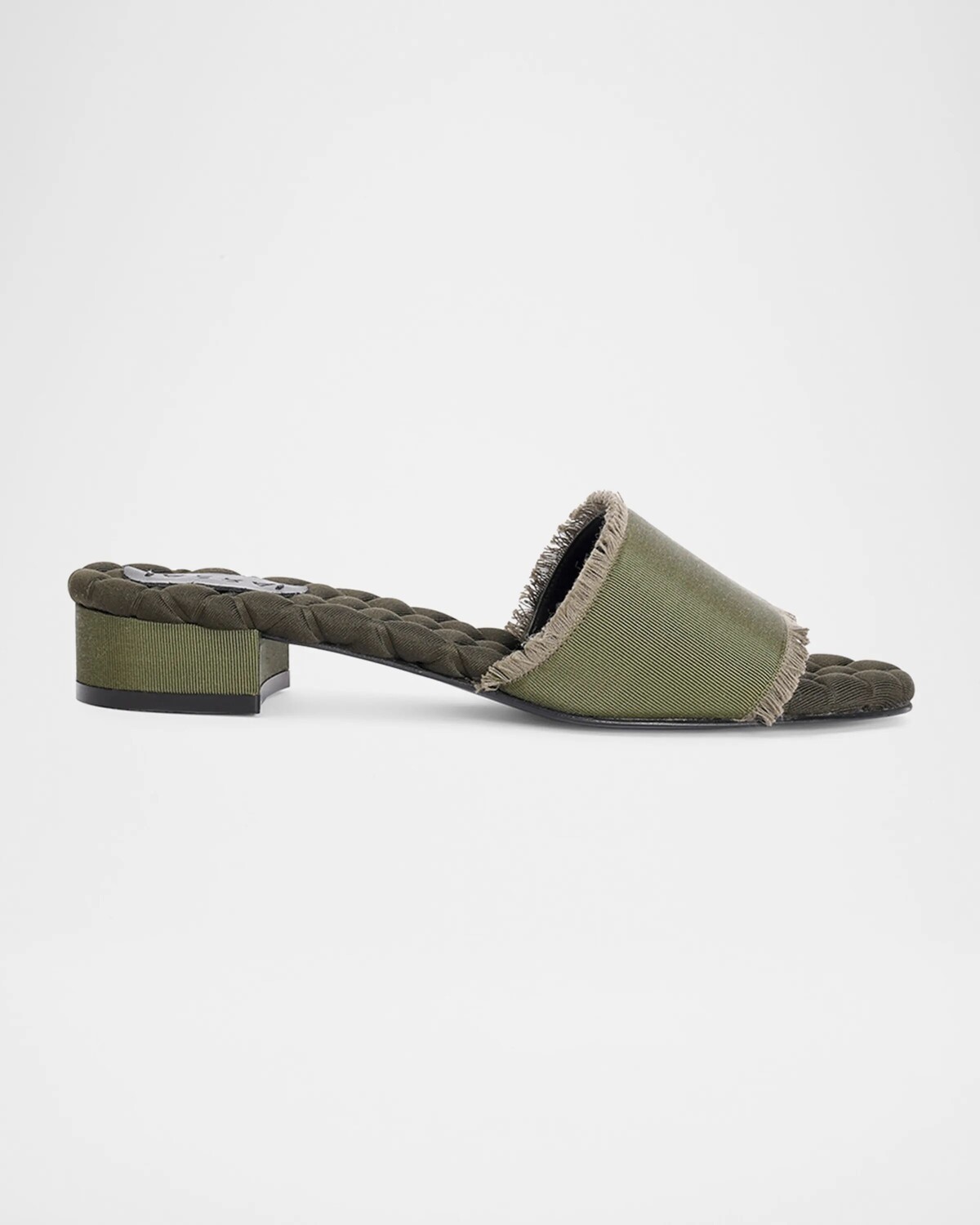

Сандалии-мюли Giorgia Grosgrain Kitten Aera, зеленый