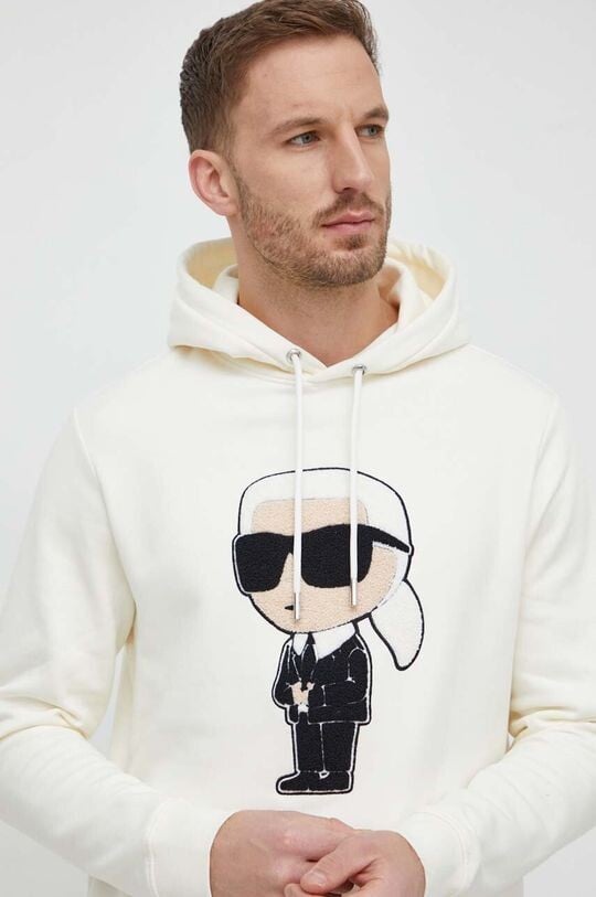 

Хлопковая толстовка Karl Lagerfeld, бежевый