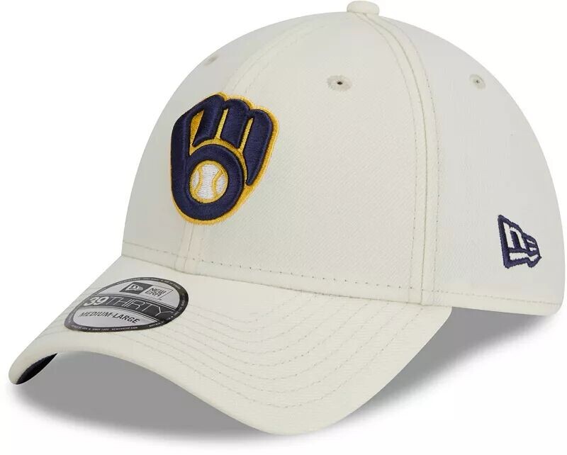 

Мужская кепка New Era Milwaukee Brewers, белая 39THIRTY, классическая эластичная шляпа
