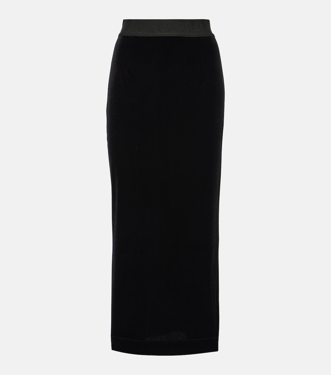Бархатная юбка-карандаш Dolce&Gabbana, черный