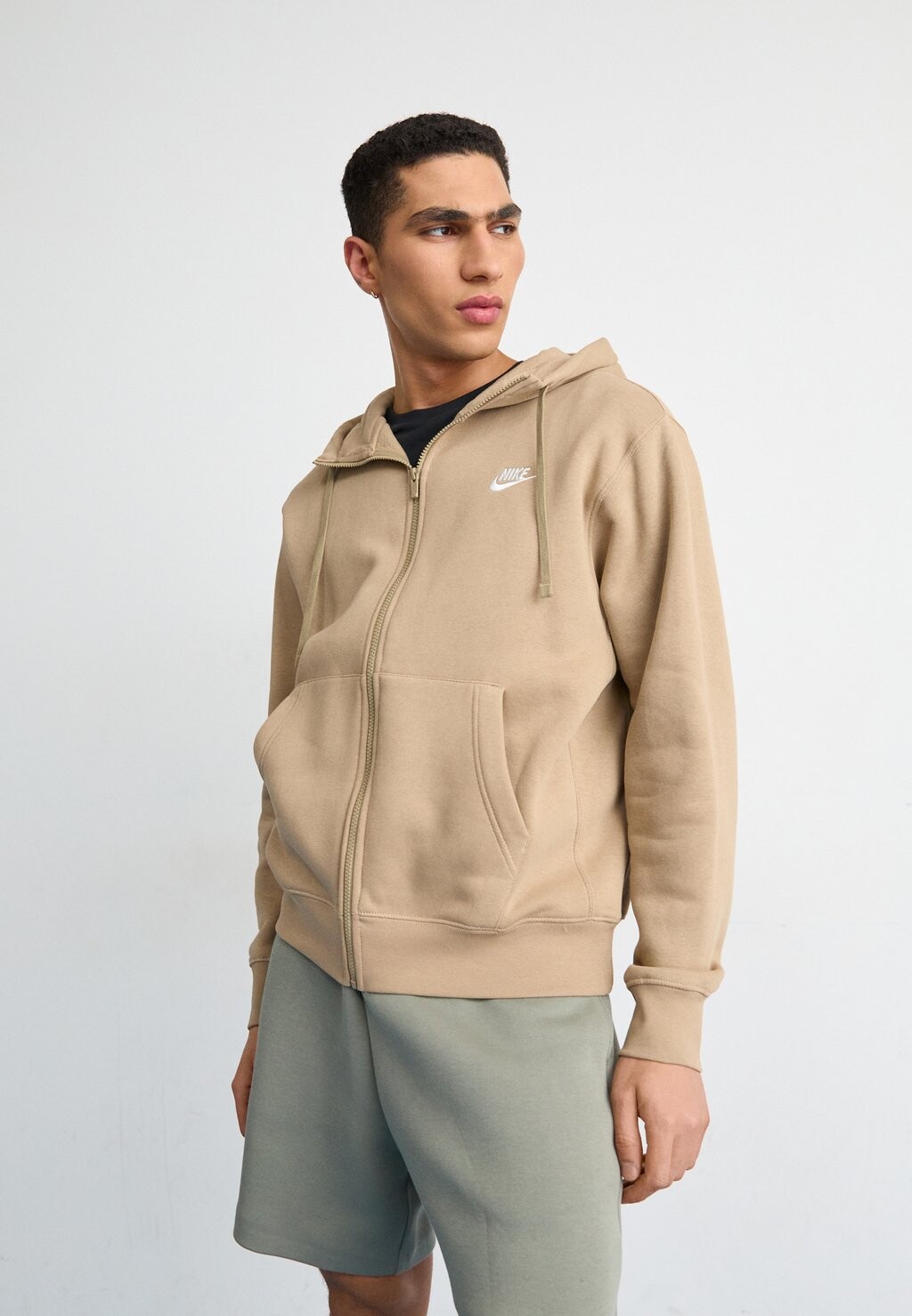 

Толстовка на молнии Club Hoodie Nike, бежевый