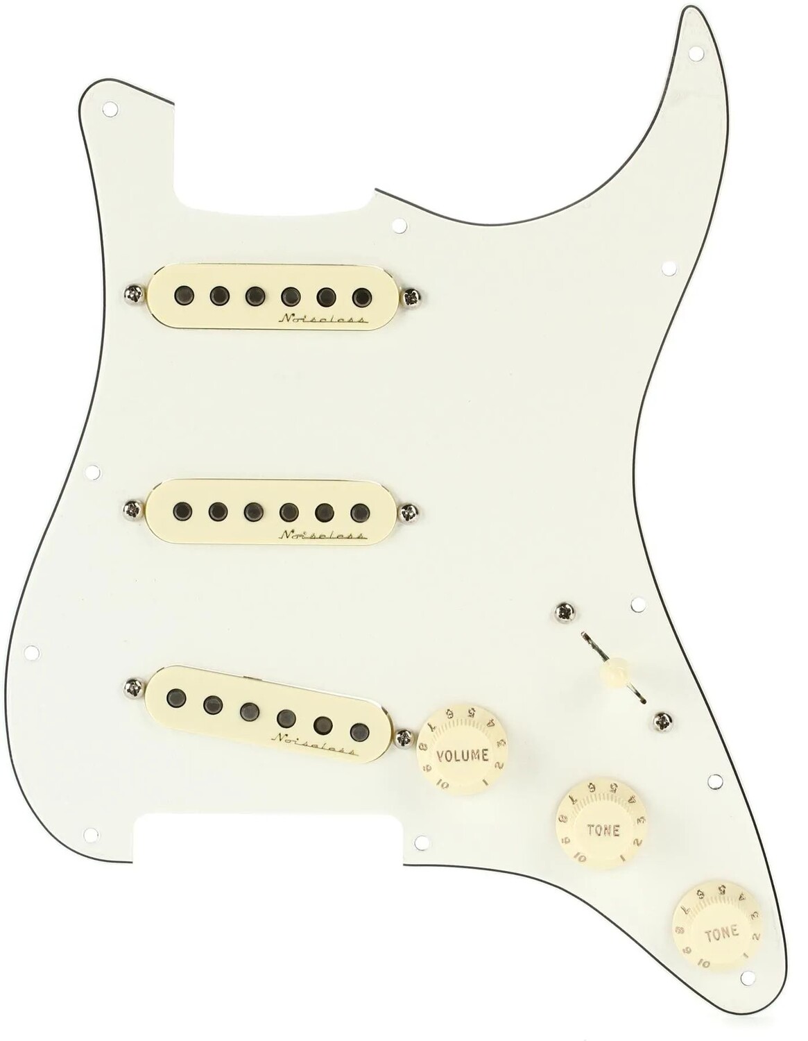 

Накладка Stratocaster Fender Vintage Noiseless SSS с проводами — 3-слойная пергаментная
