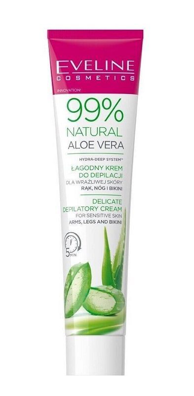 Eveline 99% Natural Aloe Vera крем для депиляции, 125 ml