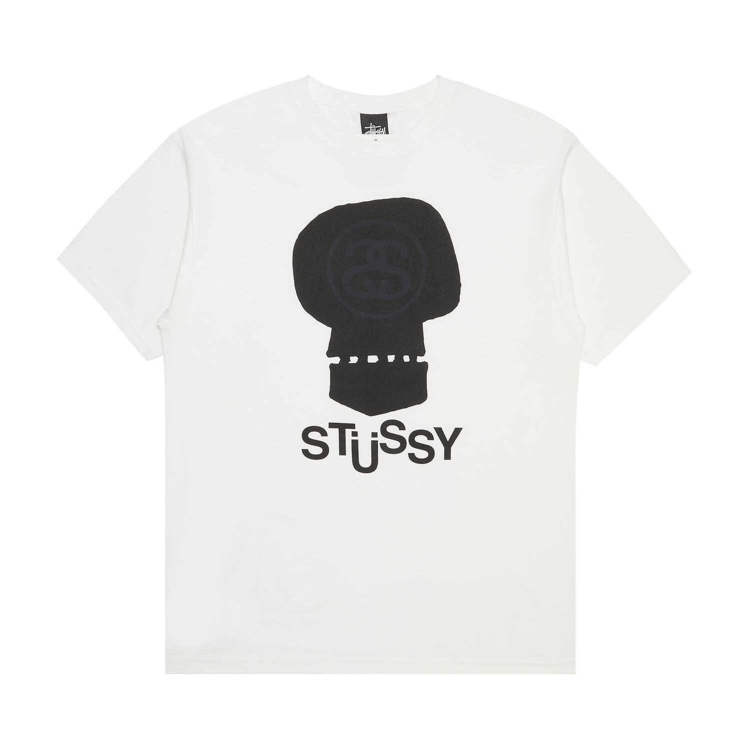 

Футболка Stussy Link с черепом, цвет Белая, Белый