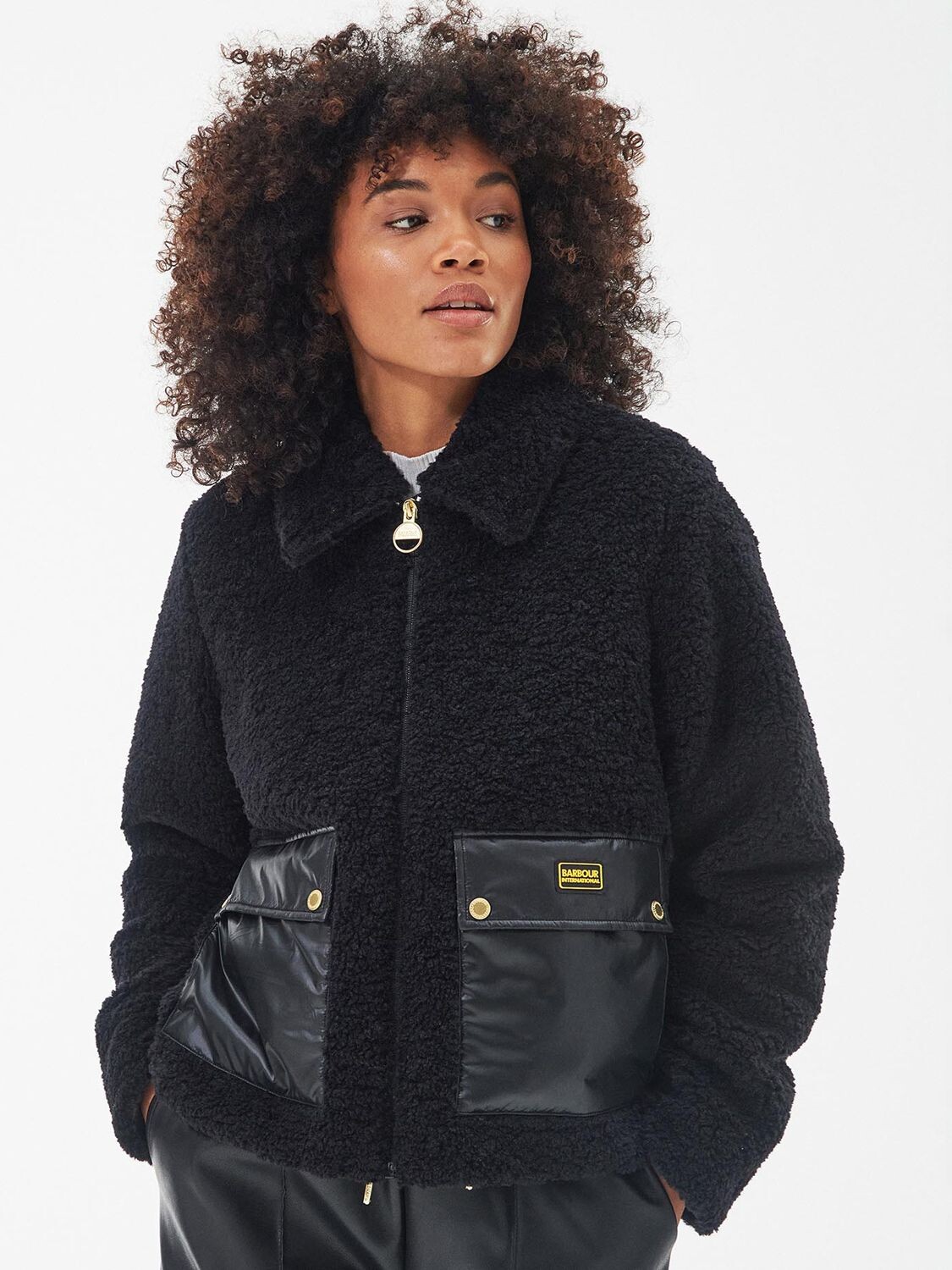 

Флисовая куртка Barbour International Morini, черная, Черный