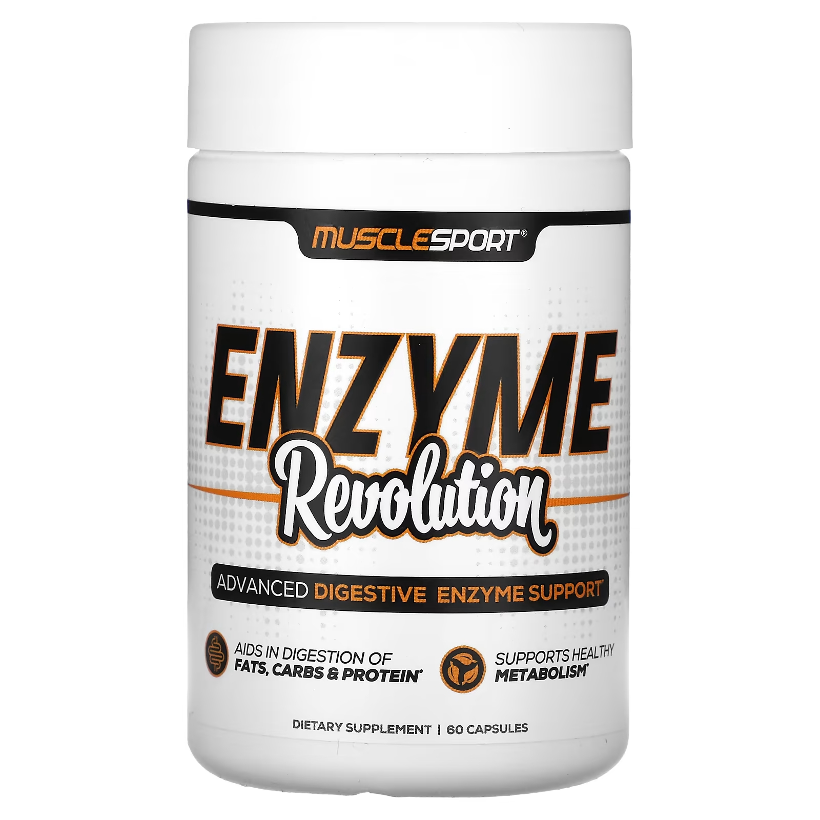 Пищевая добавка MuscleSport Enzyme Revolution, 60 капсул пищевая добавка musclesport bcaa revolution клубничный лимонад 450 г