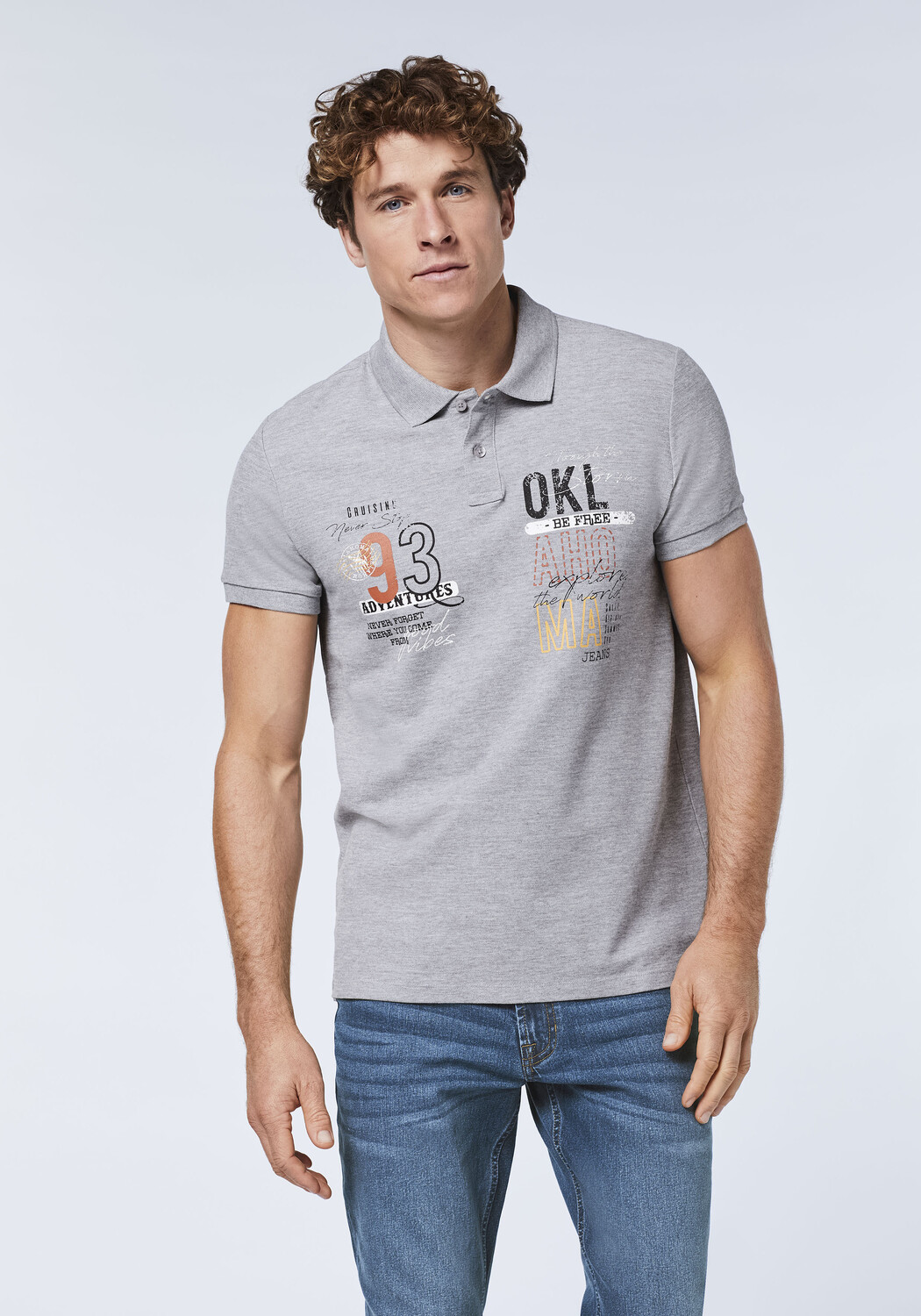 

Поло Oklahoma Jeans, серый
