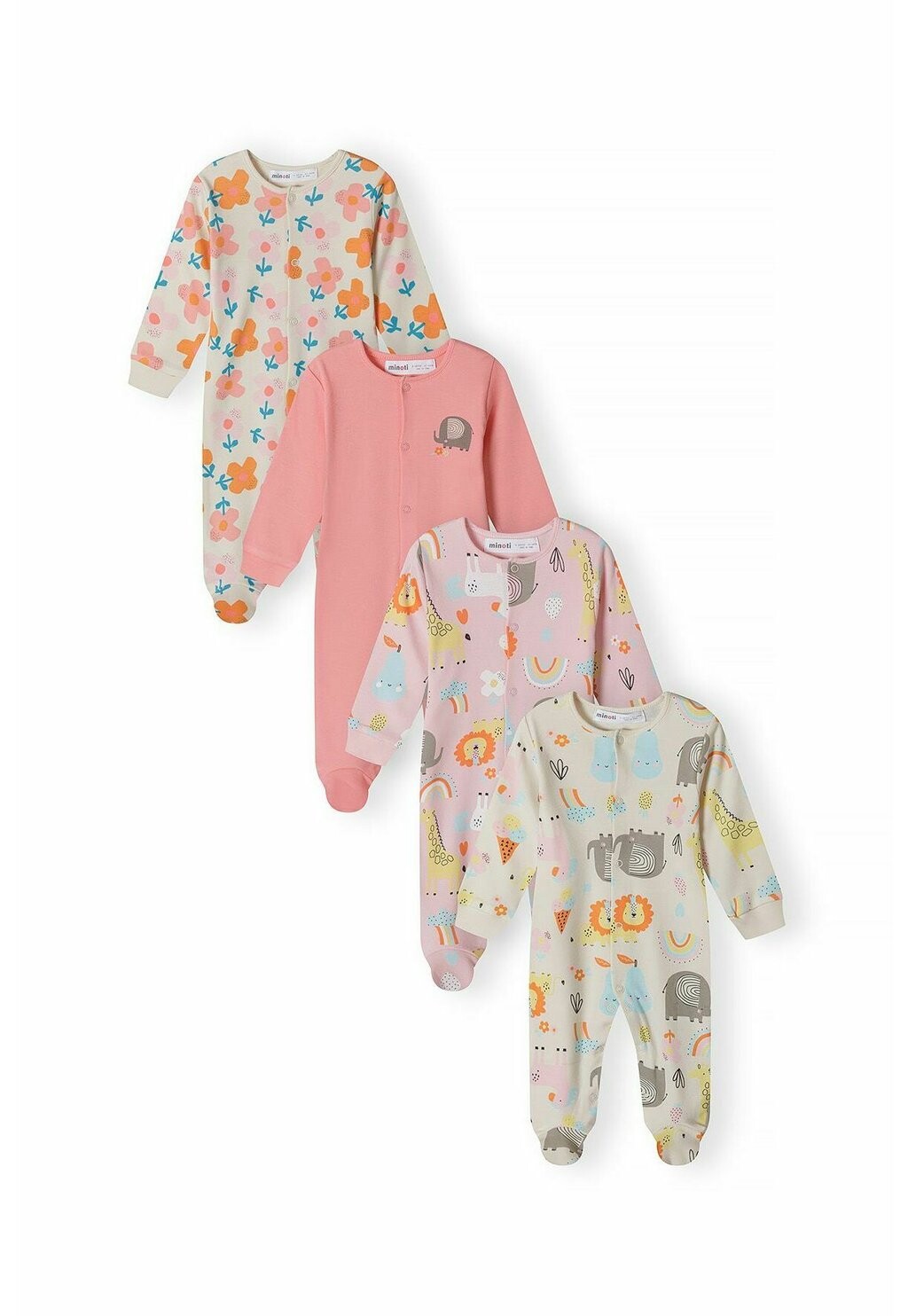 

Комбинезон 4 PACK MINOTI, цвет pink off white coral