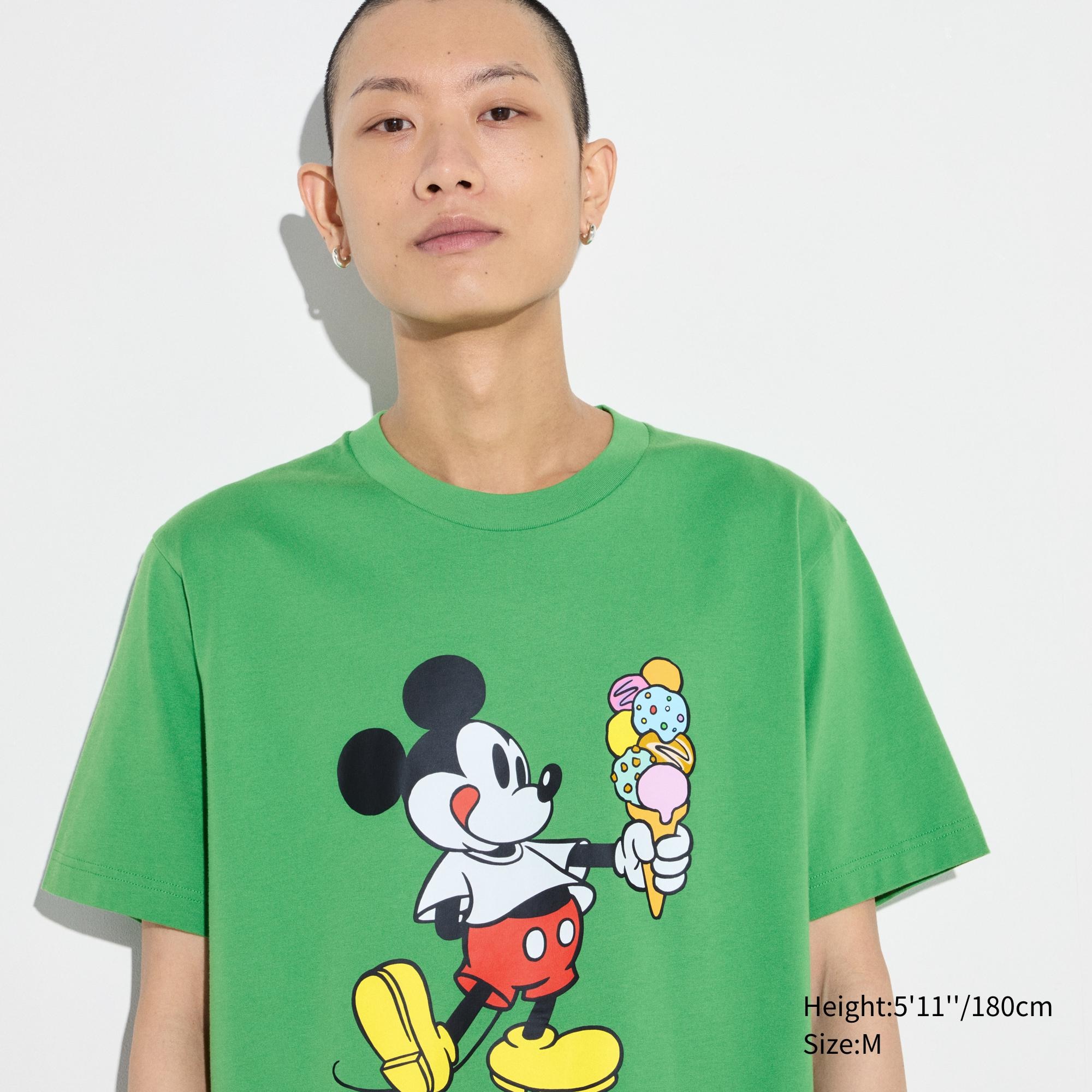 

Футболка с принтом UT Mickey Stands UNIQLO, зеленый