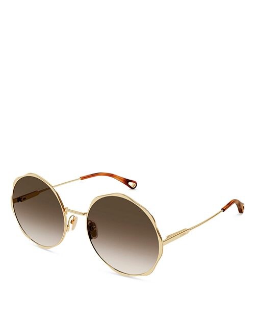 

Круглые солнцезащитные очки Kering Honore, 59 мм Chloe, цвет Brown