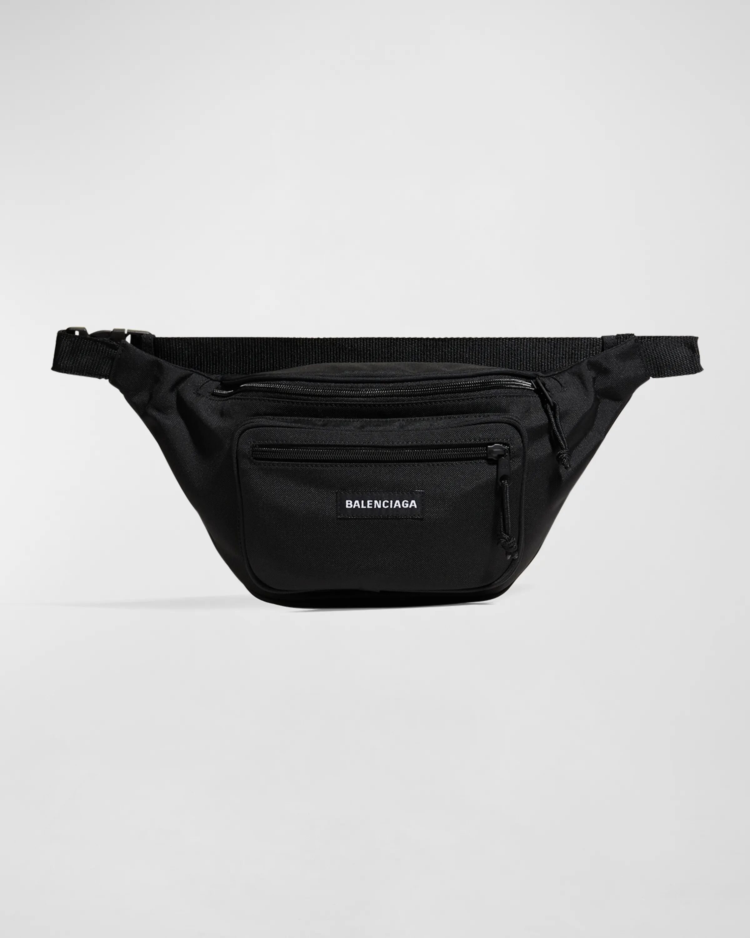 

Мужская поясная сумка Explorer из нейлона с логотипом Balenciaga, цвет Black