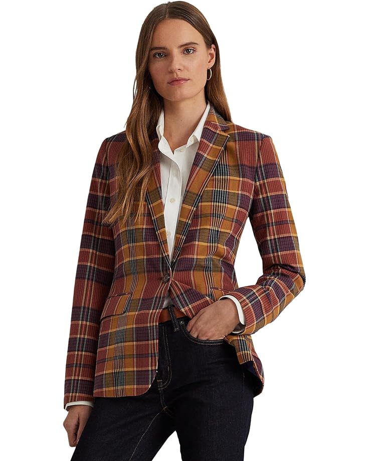 

Блейзер LAUREN Ralph Lauren Cotton Madras, темно-синий