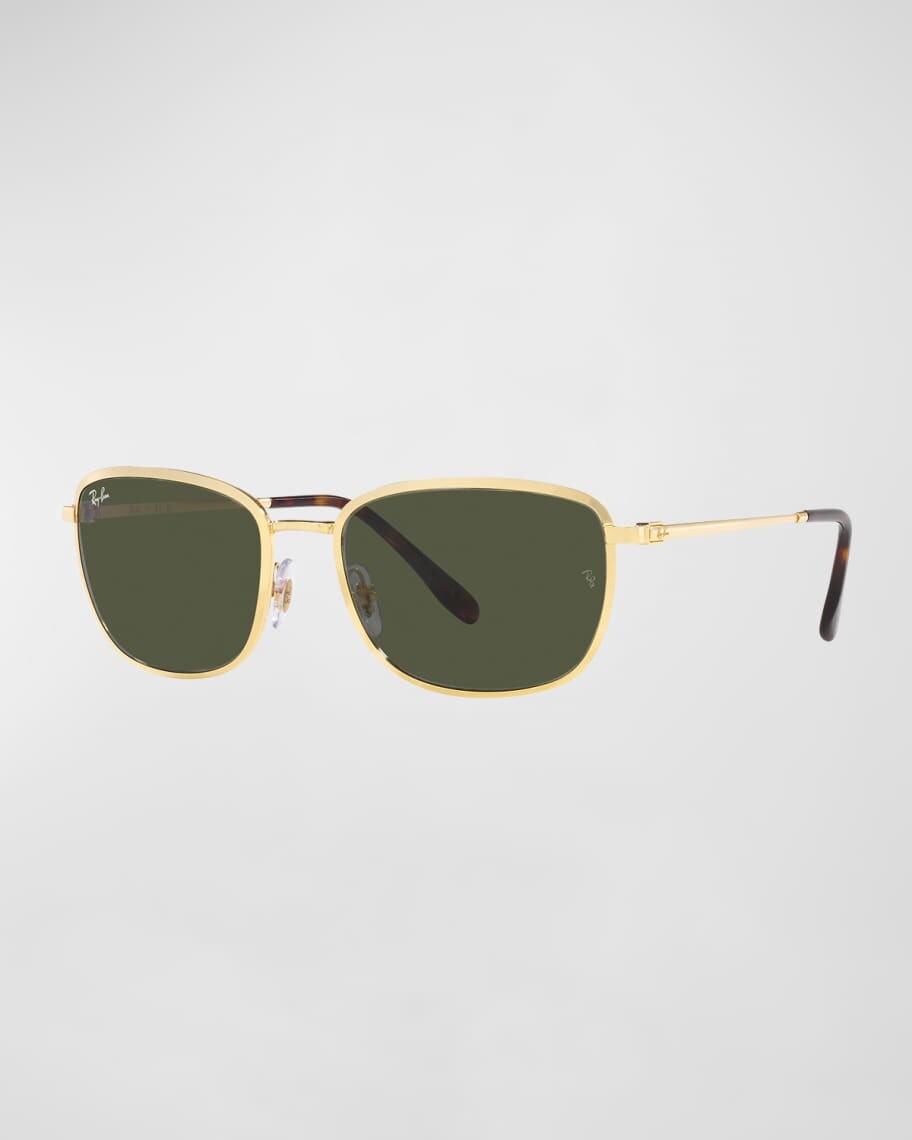

Мужские прямоугольные солнцезащитные очки в металлической оправе Ray-Ban