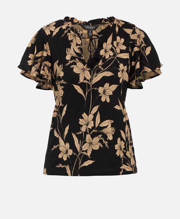 

Рубашка блузка Lauren Ralph Lauren, темно-серый